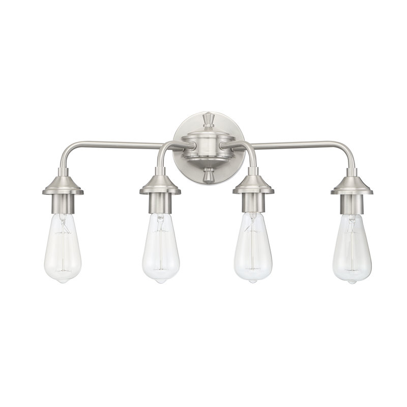 Éclairage pour meuble-lavabo 4 lumières Upney, Nickel poli brossé