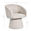 24.8" Wide Modern Cream Fabric Dining Chair