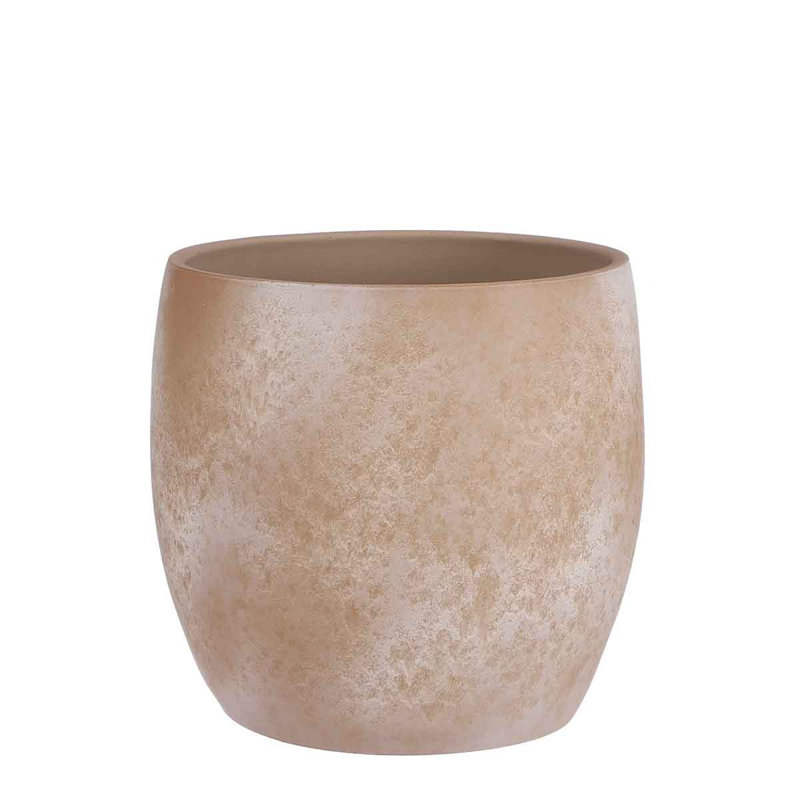 Outen Pot Round , 31cm H x 33cm W x 33cm D, Black