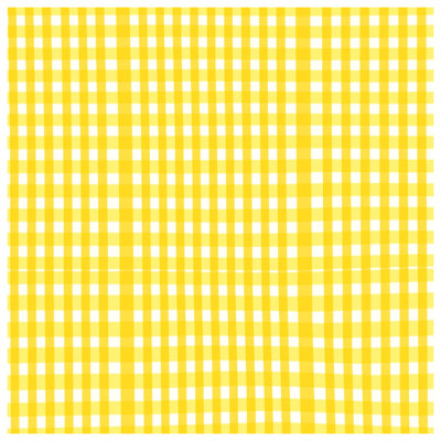Édredon Gingham jaune et blanc