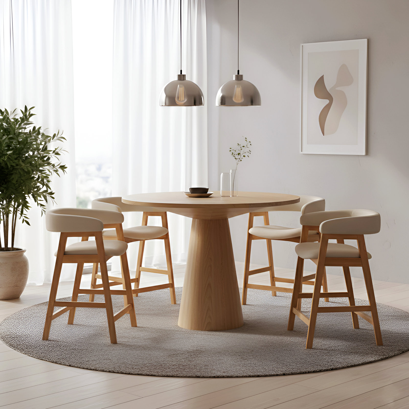 Wyatt 48" Dining Table, Natural