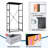 4 Drawer Dresser for Bedroom, Narrow Chest of Drawers, Wooden Top and Study Iron Frame 18"x37.5"-(WxH)