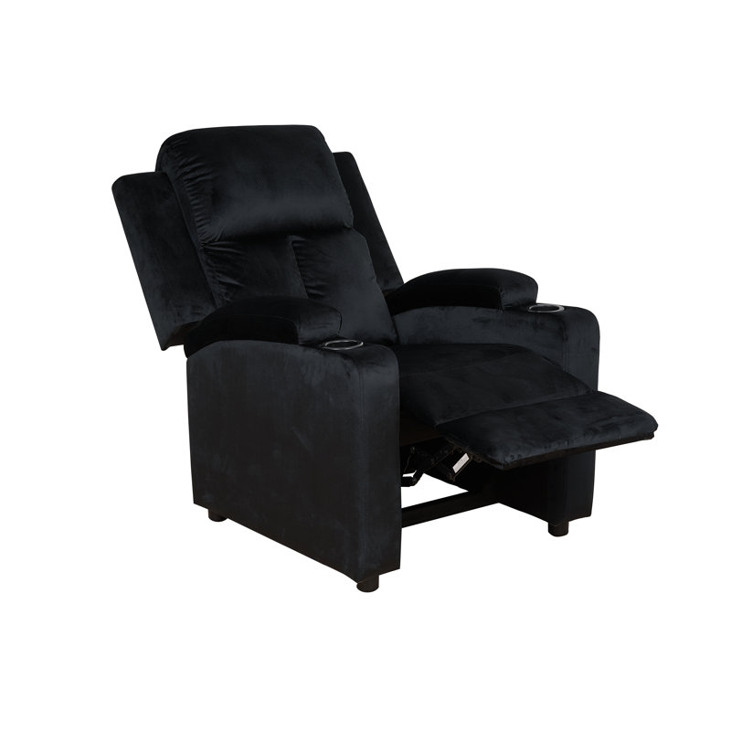 Reclining Chair, Black Microfiber/Microsuede