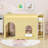 Country-Style Loft Bed with Built-in Warm Lighting and Versatile Play Space-40501274-40501273