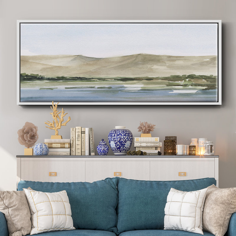 Desert Mountains I- Framed Canvas