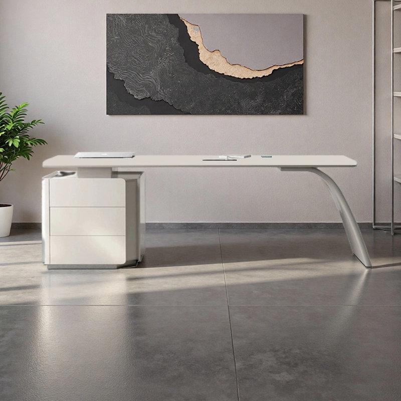 Bureau de luxe minimaliste, H 29,53 po x l 81,5 po x P 27,56 po