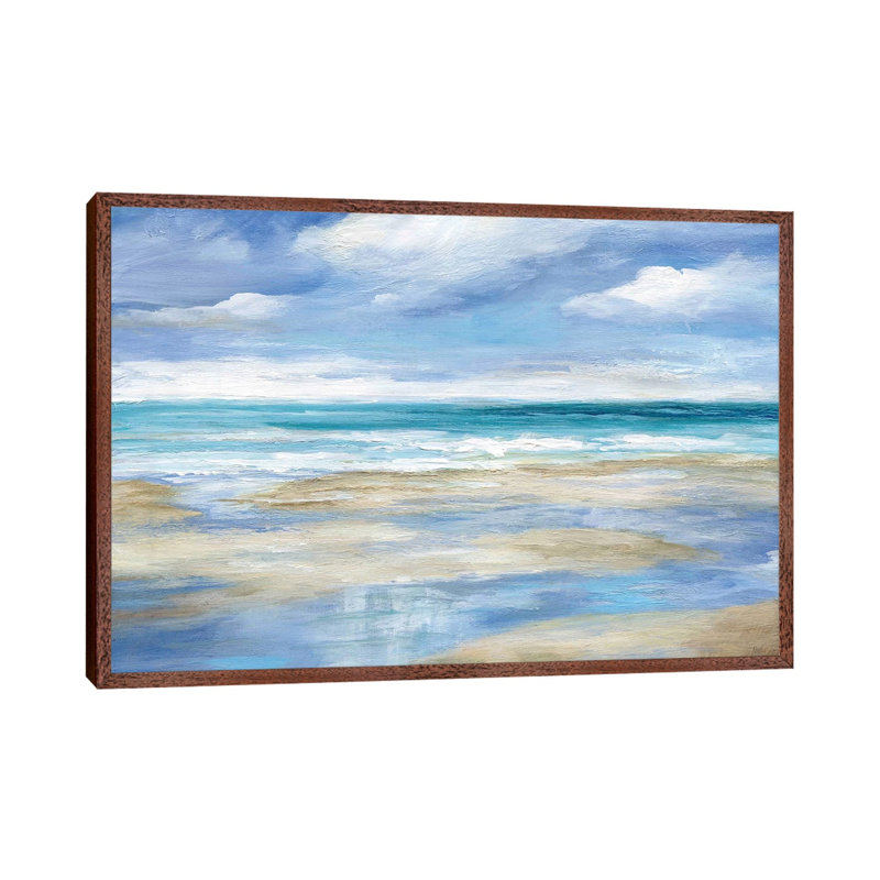 Washy Coast I by Nan - Painting on Canvas, 101.6 cm H x 66.04 cm W, Classic Brown Wood Framed