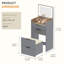 Compact Vanity Desk With Flip-up Led Mirror, Glass Drawer, And Hidden Stool Storage-608872364