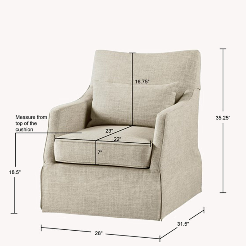 Fauteuil d'appoint pivotant Hammersdale, Beige