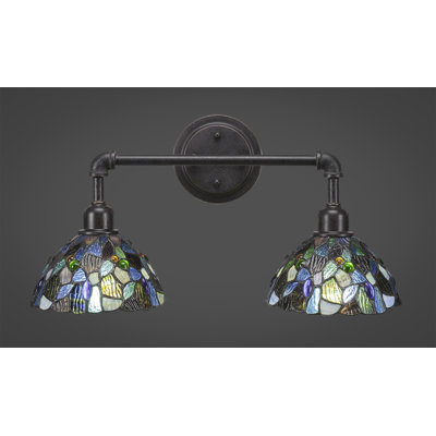 Éclairage pour meuble-lavabo 2 lumières rétro Rosina