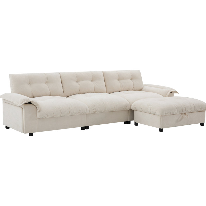 Canapé modulaire en chenille avec 4 sièges, accoudoir multifonctionnel, porte-gobelet, charge, poches latérales, mouvement, revêtement pour le divertissement à domicile