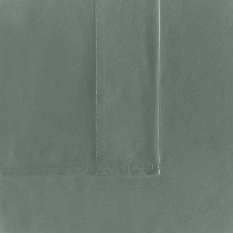 Truly Soft Solid Split Sheet Set, Green, Split King Sheet Set with 5 Pillowcases