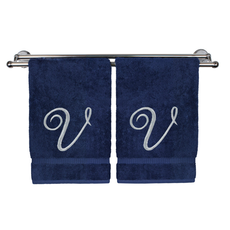 Super Plush Washcloth, Navy/Silver, V