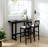 3-Pieces Bar Table Set,  Extra Long Entryway Bar Table With 2 Chairs