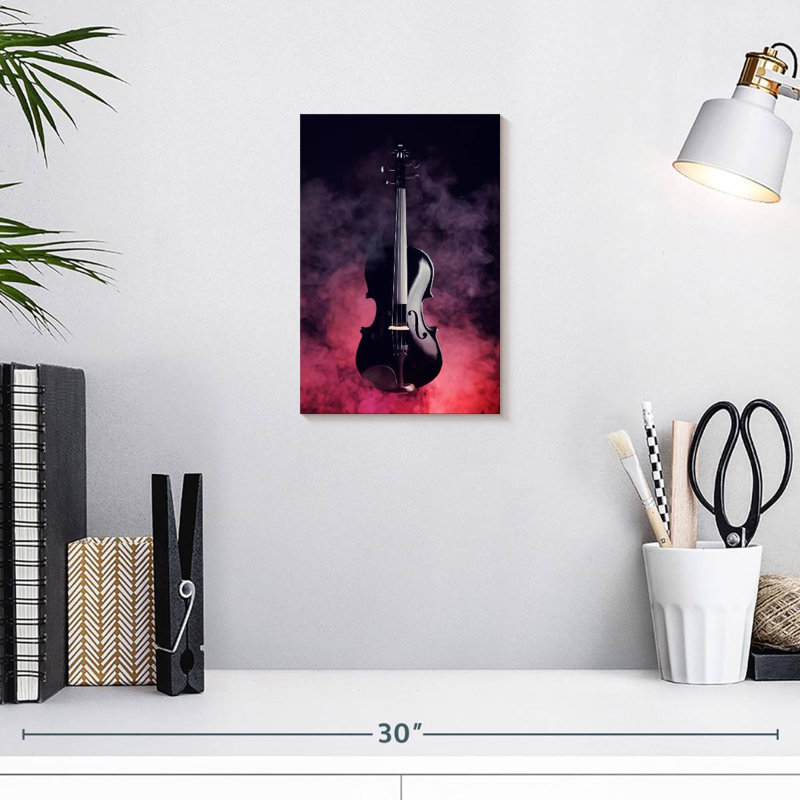 Abarca fumée noire violon, H 12 po x l 8 po