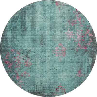 Premium Machine Washable Jacquez AMF1788 Floral Rug