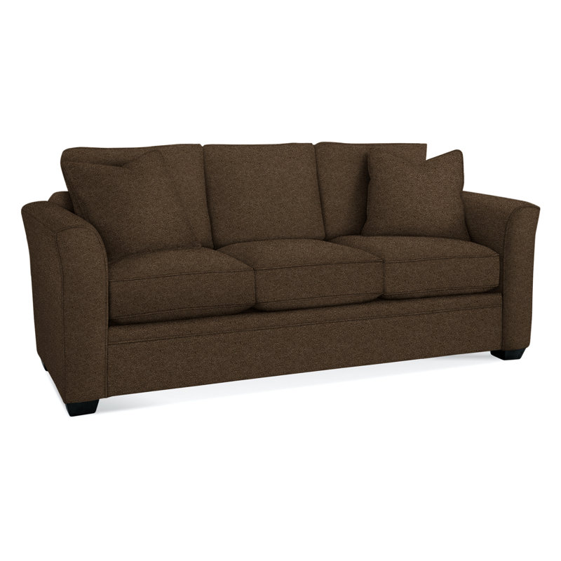 Bridgeport 85'' Upholstered Sofa, Black Finish, Elite Chocolate; 0321-72