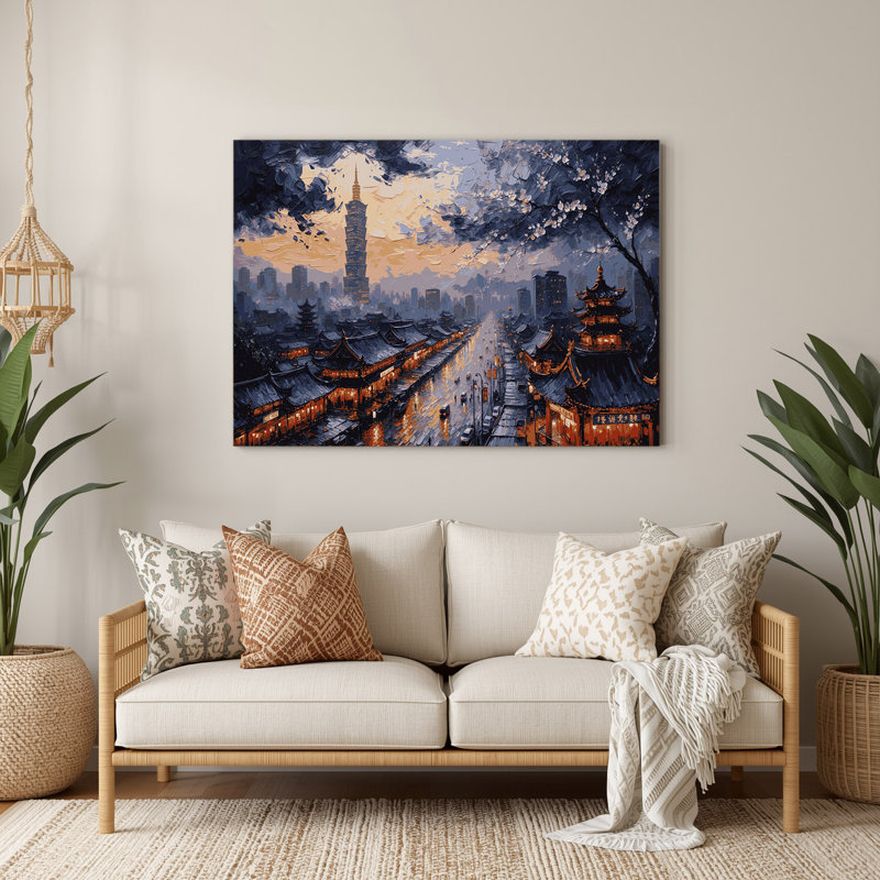 Art mural mauve en villes, Taipei, Taïwan, H 240 po x l 240 po x P 0,05 po