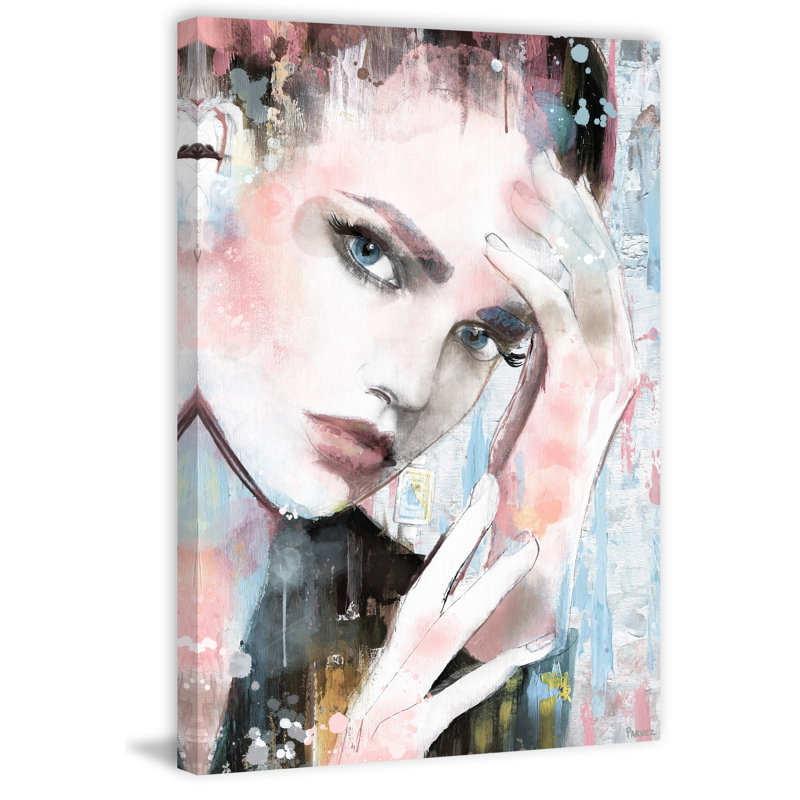 Thinking Face II by Parvez Taj - Wrapped Canvas Painting, 30cm H x 20cm W