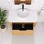Meuble-lavabo mural simple 36 po avec comptoir en marbre artificiel et vasque en céramique-950599128