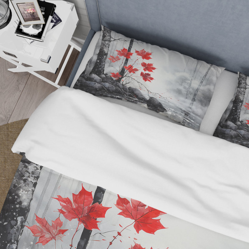 Ensemble de housse de couette en microfibre / polyester Minimalist, Housse de couette simple + 1 taie décorative stan