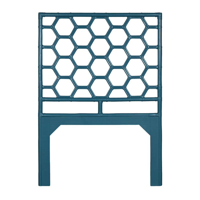 Honeycomb Open-Frame Headboard, Pacific Blue, Twin