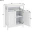 Armoire de plancher de salle de bain blanche avec double volets