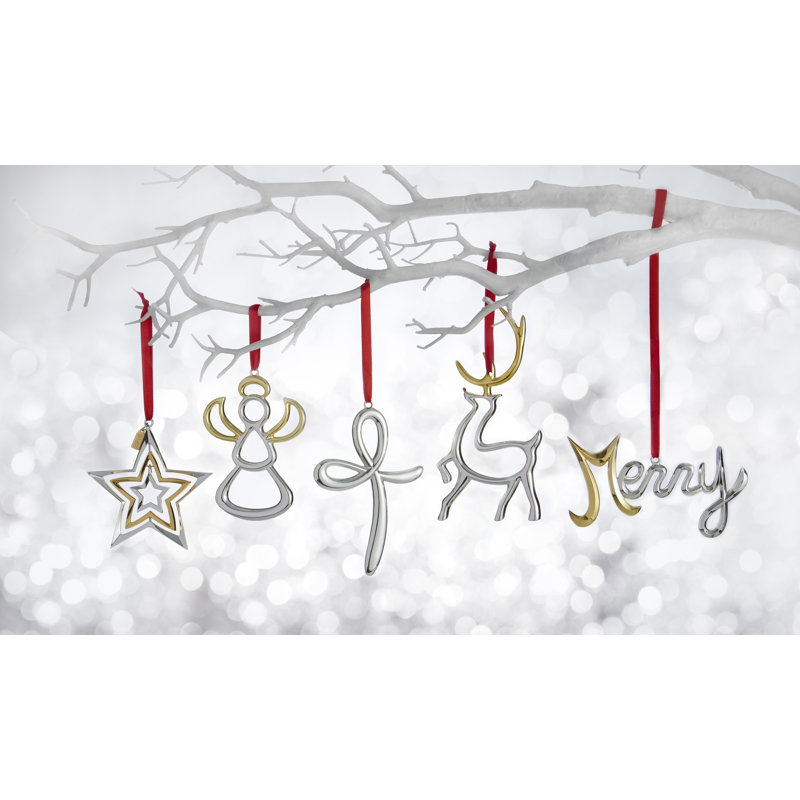 6.5'' Metal Animals Holiday Shaped Ornament