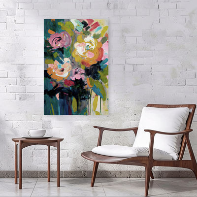Abstract Rose Garden Abstract Bold Colorful Wall Art