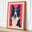 Happy Collie Modern - Wrapped Canvas-1645120386-1645120394