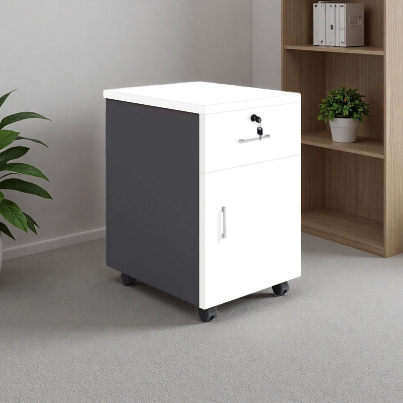 Modern 15.75'' Wide Lockable Mobile File Cabinet