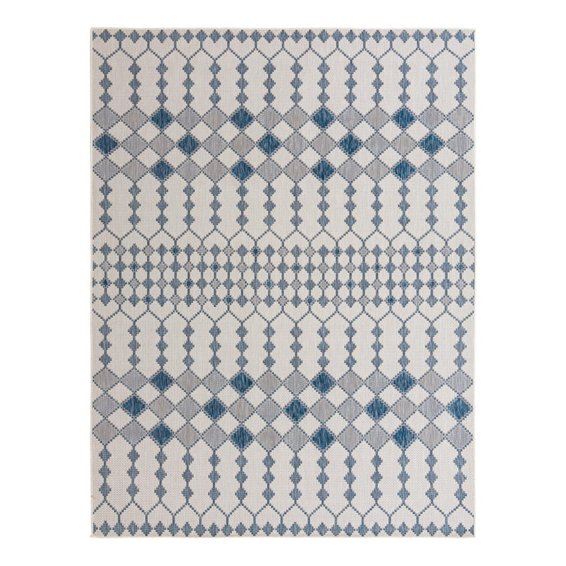 Tapis extérieur ivoire Traliccio, Rectangle 9 pi x 12 pi