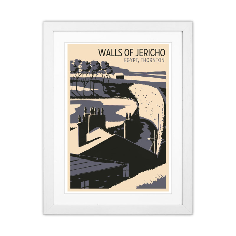 Walls of Jericho 1 Piece Wall Art, 53.5cm H x 43.5cm W x 3cm D, White Framed