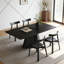 Table de salle à manger moderne moderne minimaliste noire