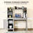 Homcom Farmhouse Computer Desk With Hutch And Cabinet-1688949708