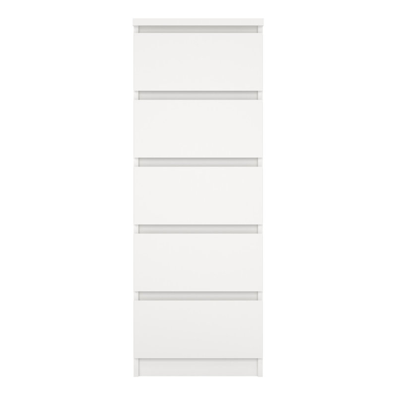 Caton 5 - Drawer Chest of Drawers, White