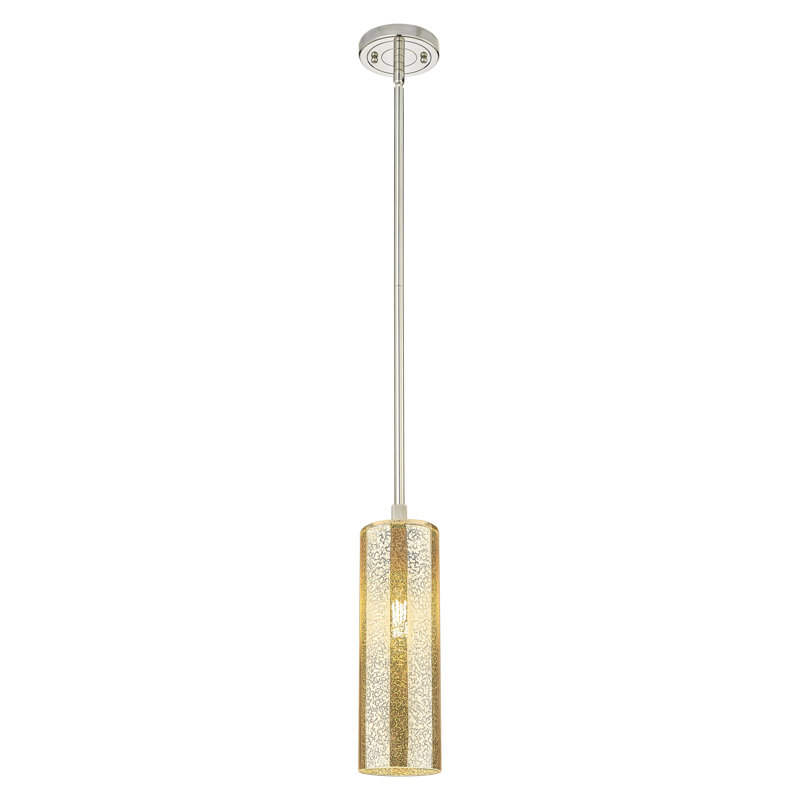 Luminaire suspendu Crown Point Light, Mercure, Nickel poli, H 13,25 po x l 4,5 po x P 4,5 po