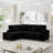 Black Corduroy Sectional Sofa-1041547264