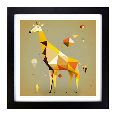 Giraffe Suprematism - Framed Print
