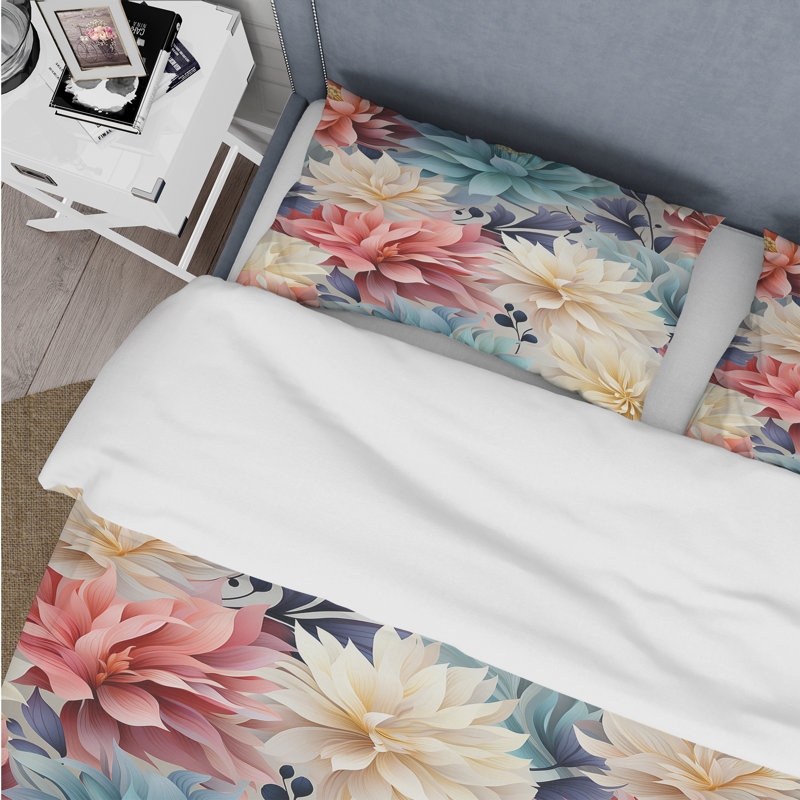 Ensemble de housse de couette Subdued Enchantment Moody, Housse de couette simple + 1 taie décorative stan
