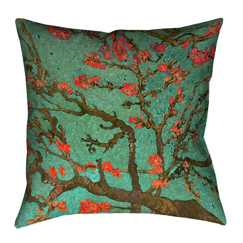 Housse de coussin Vincent Van Gogh, 20 po x 20 po, Vert/rouge