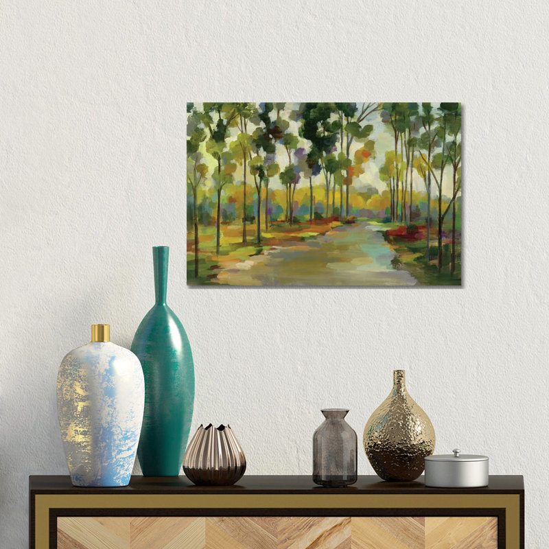 Chemin dans la forêt - Estampe numérique sur toile tendue avec châssis, H 12 po x l 18 po