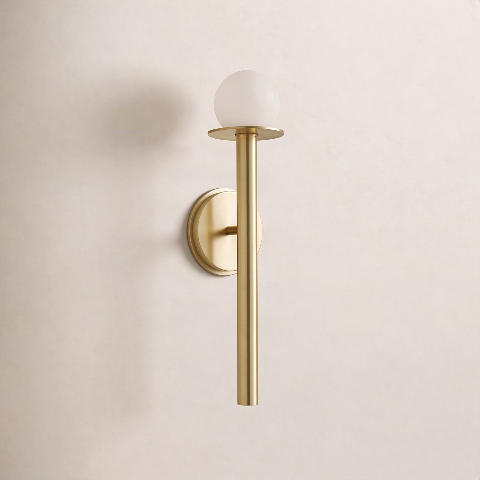 Single Light Dimmable Wallchiere, Burnished Brass