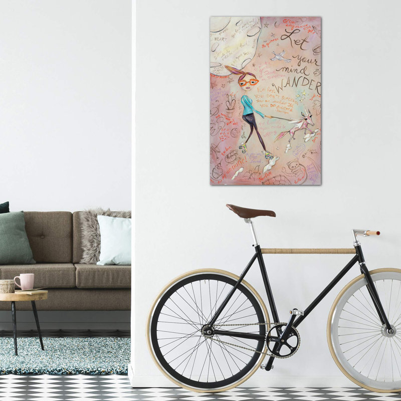 «Let Your Mind Wander» par Heather Renaux - impression d'art graphique, H 40 po x l 26 po x P 1,5 po, Toile tendue
