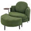 Fauteuil rembourré simple avec repose-pieds mobile-2106957799