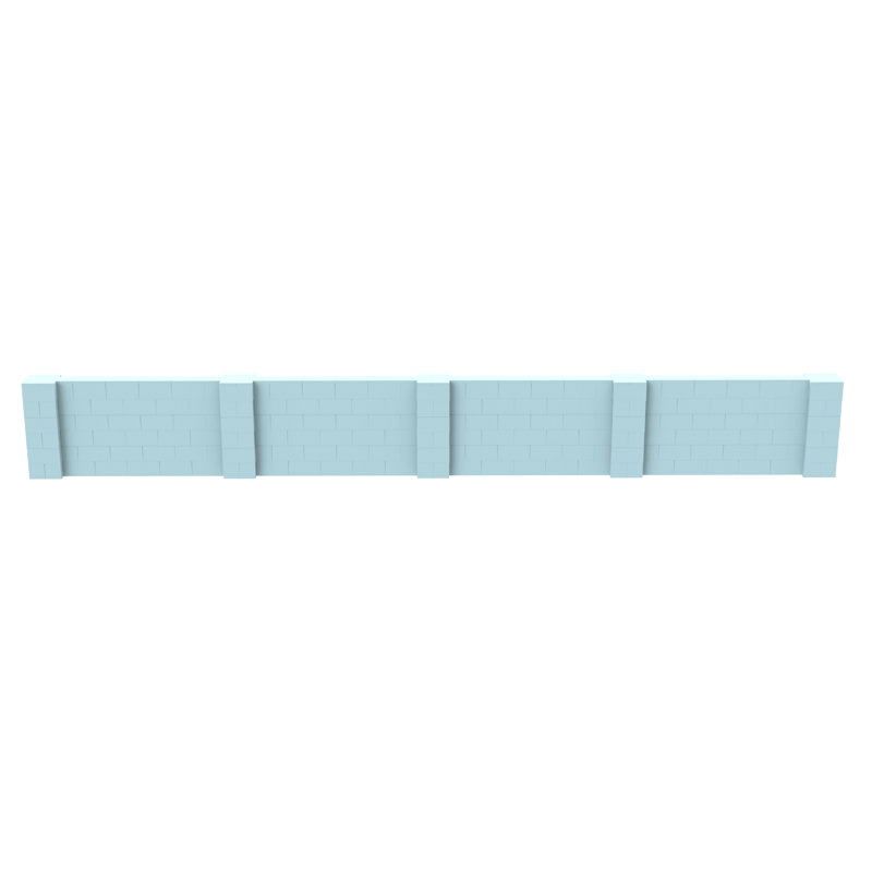 Ensemble mural pour poney Everblock, Bleu clair, H 36 po x l 300 po x P 12 po