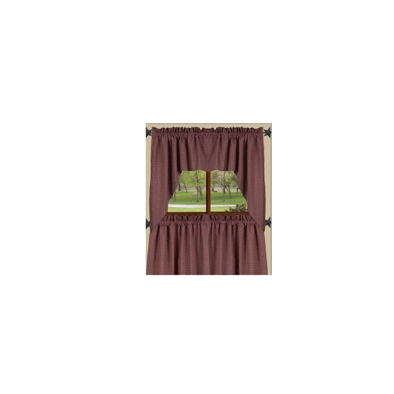 Chidsey Cotton Gingham Swag Window Valance