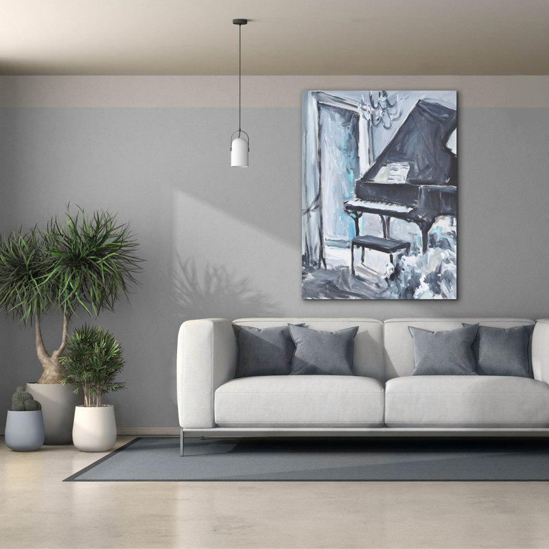  «Piano Blues 1» par Allayn Stevens, art mural sur toile, H 54 po x l 40 po