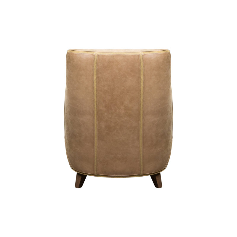 Fauteuil en cuir véritable grain 26 po