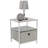 Sorbus 1 Drawer and Shelves Nightstand with Steel Frame, Wood Top & Fabric Bins-1211569131